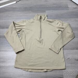 ECWCS Polartec Shirt Mens Medium Tan Grid Fleece 1/4 Zip Gen III Cold Weather